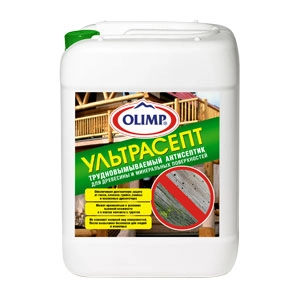 Деревозащит. ср-во  Антисептик трудновымываемый  10л    OLIMP  УЛЬТРАСЕПТ (м)