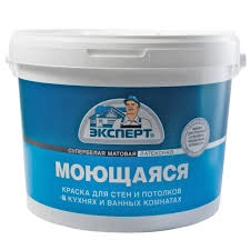 Краска  ЭКСПЕРТ латексн,с/бел.мат. д/стен и потолк. МОЮЩАЯСЯ,14 кг (м)