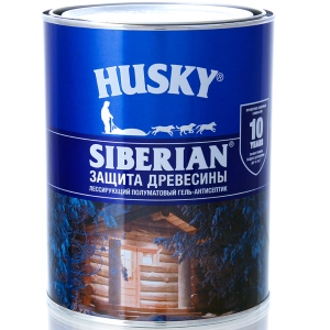 Деревозащит. ср-во алкид. Антисептик Гель HUSKY SIBERIAN п/м (защита 10 лет) СОСНА 0.9л  /уп.6шт/