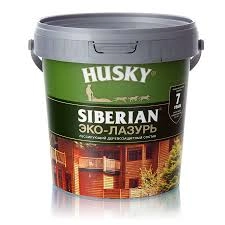 Деревозащит. ср-во акрил. Антисептик ЭКО-ЛАЗУРЬ HUSKY SIBERIAN (защита 7 лет) сосна 0,9л  /уп.6шт/