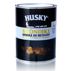Краска по ржавч  3в1  МОЛОТКОВАЯ  черная (0,9л)  HUSKY-KLONDIKE   /уп.6шт/
