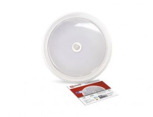 Свет. св\д ЖКХ CПБ-2Д 14W (1100lm) 4000К IP40 210*43мм, круг, белый, с датчиком движения ASD