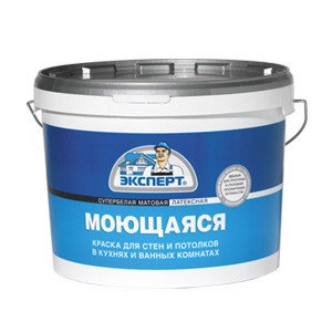 Краска  ЭКСПЕРТ латексн,с/бел.мат. д/стен и потолк. МОЮЩАЯСЯ, 7 кг (м)