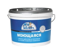 Краска  ЭКСПЕРТ латексн,с/бел.мат. д/стен и потолк. МОЮЩАЯСЯ, 1,3 кг (уп.6шт) (м)