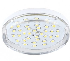 Лампа светодиод. GX53 таблетка Ecola  8W 4200K прозр. стекло Light Т5TV80ELC