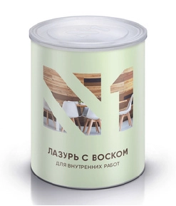Живица №1 Лазурь с воском по дереву 0,8л (внутрен.работы:стены,потолки,интерьер,окон.и двер.рамы)