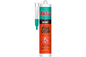 Герметик Akfix AC607  Акриловый, термостойкий +120C, белый 310мл  (уп.12шт)