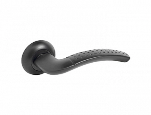 Ручка дверная S-locked 226  BL/BL (черный), круг, раздельная д/метал. и межкомн. дверей