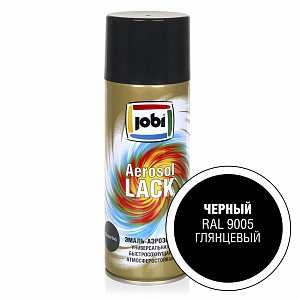 Краска аэрозоль алкид  JOBI  RAL 9005  черный 520 мл  (уп.12шт)