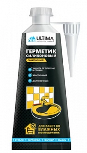Герметик Ultima "S" Санитарный  белый   80мл  туба