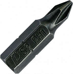 Бита PH  25мм.  №1  ЗУБР  "Мастер" C-1/4 (уп.2шт)  /26001-1-25-2/