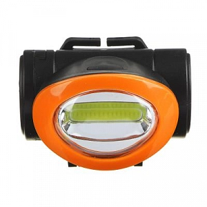 Фонарь налобный, светодиод,   COB LED  5Вт (3*ААА),  6,8*4*5см