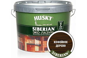 Деревозащит. ср-во акрил. Антисептик ЭКО-ЛАЗУРЬ HUSKY SIBERIAN (защита 7 лет) кофейное дер. 2,5л