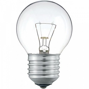 Лампа шар мал 60W Е14  CL (Р45) Philips/10шт
