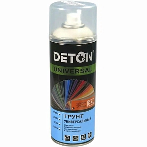 Грунт-эмаль аэроз алкид по профнастилу и черепице DETON RAL 7004 Сигнальный серый 520 мл  (уп.6шт)
