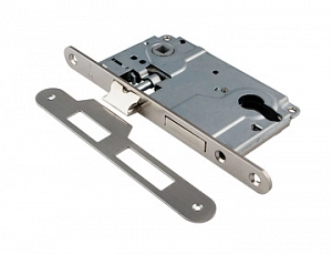 Замок ЗВ S-Locked 185-SN сатин (корпус замка с защелкой, под цилиндр.механ, м/о 85мм)