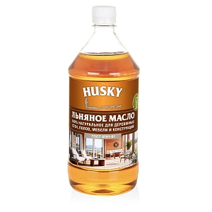 Масло ЛЬНЯНОЕ (д/стен,полов,мебели,садовой мебели,конструкций) 10л HUSKY