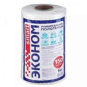 Салфетка из вискозы 20*23см,белый эконом 150шт в рул. 
