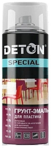 Грунт-эмаль аэрозоль  Deton д/пластика Белый 520 мл  (уп.6шт)