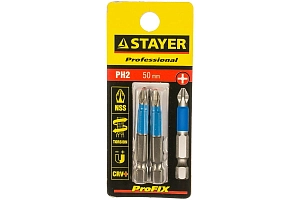 Бита PH  50мм.  №3  STAYER  Е-1/4 (уп.2шт)  /26203-3-50-02