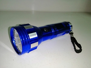 Фонарь светодиод. 12LED, металл, (3*ААА) 