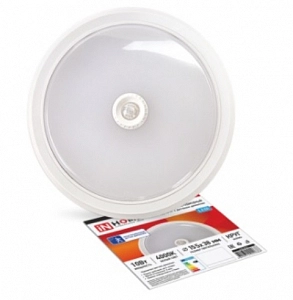 Свет. св\д ЖКХ CПБ-2Д 10W (800lm) 4000К IP40 155*38мм, круг, белый, с датчиком движения ASD