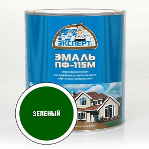 Эмаль ЭКСПЕРТ ПФ 115 п/м универсальная  зеленая  25кг  
