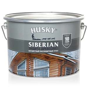 Деревозащит. ср-во  Грунт алкид. п/м HUSKY SIBERIAN (защита 10 лет) Б/ЦВ 0,9л  (уп.6шт)