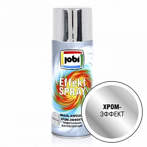 Краска аэрозоль алкид  JOBI  Хром с хром-эффектом 520 мл  (уп.12шт)