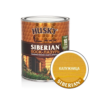 Деревозащит. ср-во акрил. Антисептик ВОСК-ЛАЗУРЬ HUSKY SIBERIAN (защита10 лет) калужница 2,5л уп.3шт