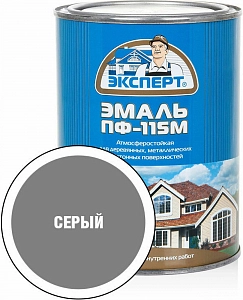 Эмаль ЭКСПЕРТ ПФ 115 п/м универсальная  серая  25кг
