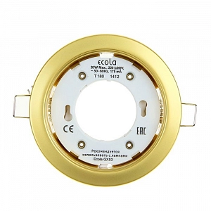 Светильник встраиваем. Ecola GX53-H4 Золото 38*106мм FG5310ECB
