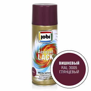 Краска аэрозоль алкид  JOBI  RAL 3005  винно-красный (вишневый) 520 мл  (уп.12шт)