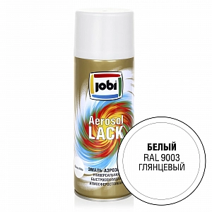 Краска аэрозоль алкид  JOBI  RAL 9003 Белый мат. 520 мл  (уп.12шт)