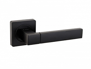 Ручка дверная S-locked A-167 BL/BL (черный), квадр/круг, раздельная д/межкомн.дверей
