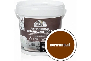 Эмаль ЭКСПЕРТ д/пола акриловая  п/глянец  коричневая.  2,5 кг  /уп.6шт/
