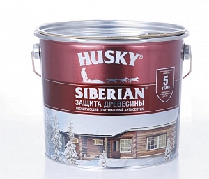 Деревозащит. ср-во алкид. Антисептик HUSKY SIBERIAN п/м (защита 5 лет) ТИК 9л