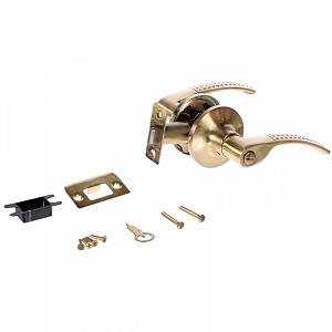 Защелка ЧИБИС 3903 SВ BK мат зол/прямая эргоном перф б/кл с фикс